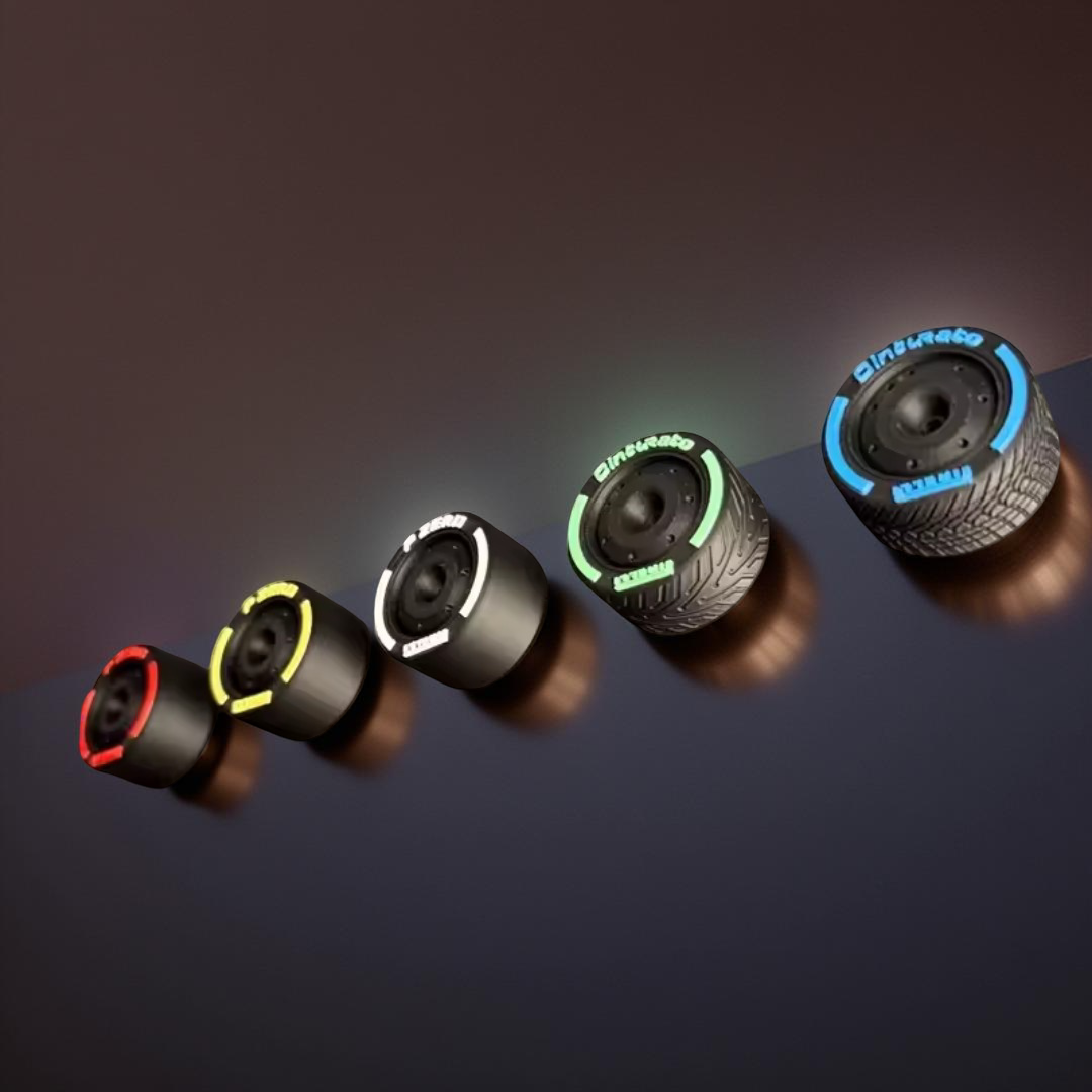 Mini Llantas F1 - Imán Decorativo